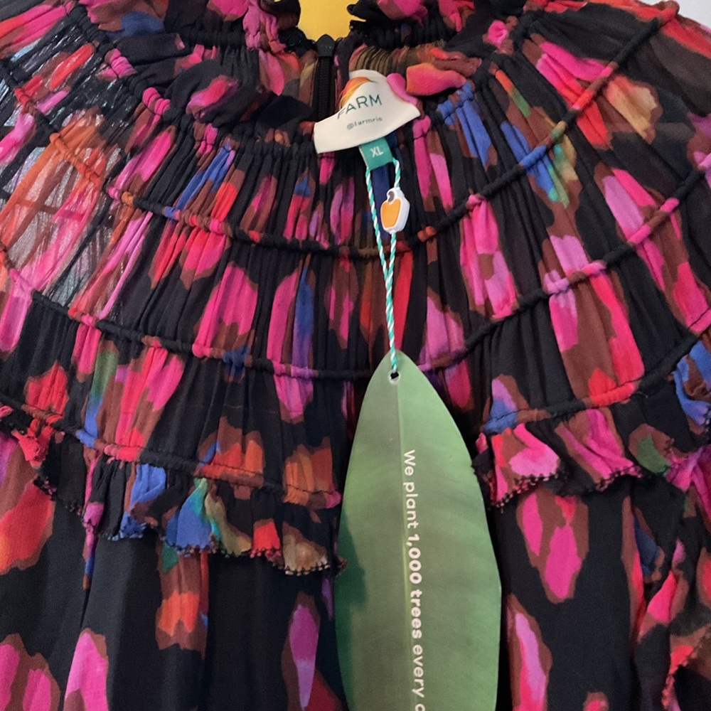 Farm Rio Iridescent Leopard Mini Dress NWT Size XL - Picture 4 of 6